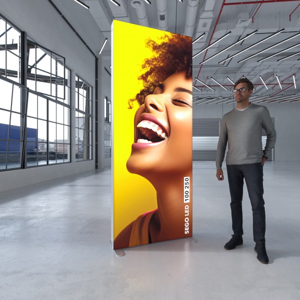 LED Messewand Highlight SEGO – B 100 x H 250 cm