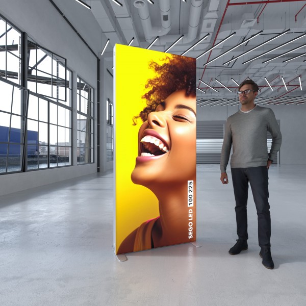 LED Messewand Highlight SEGO – B 100 x H 225 cm